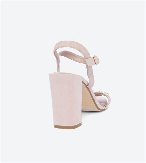 Buy Dune London Myth Suede Block Heel Pumps Pink In Nude 6thStreet Saudi Arabia