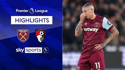 West Ham 1 1 Bournemouth Premier League Highlights Football News🌺