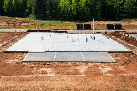 Slab On Grade Foundation With Plumbing Prep For Residential House