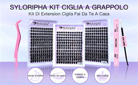 Ciglia Finte Ciuffetti Kit Di Estensione Ciglia Pezzi D Curl