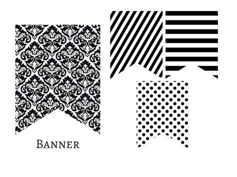 Modern Chanel Inspired Black And White Banner Magical Printable