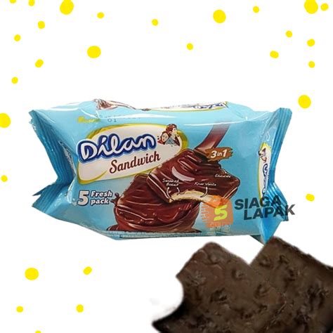 Jual Dilan Sandwich Isi 5 Fresh Pack 80gr Biskuit Coklat Isi Krim