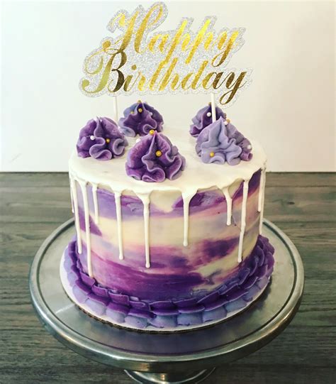 Purple Drip Cake