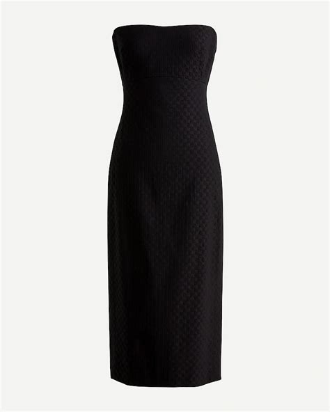 J Crew Strapless Dress In Stretch Matelasse For Women