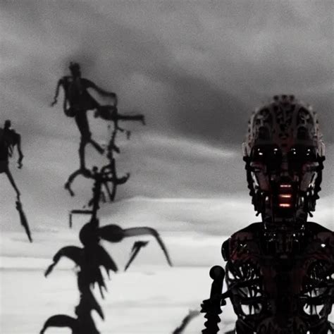 Movie Still Of Aztec Cyborg Cinematic Composition Stable Diffusion