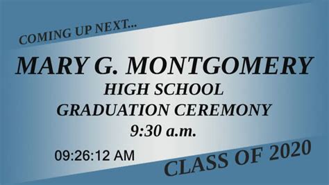 Mary G Montgomery High School Graduation 2020 Part 1 : MCPSStv : Free ...