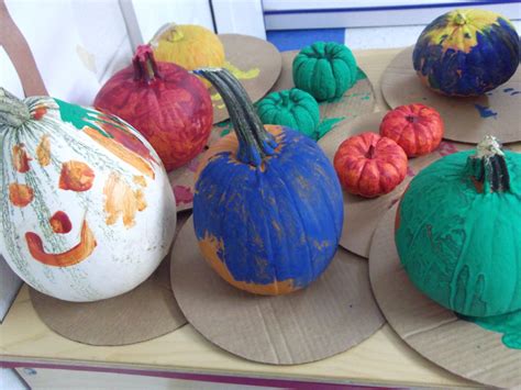 Painted Pumpkins By Children Painted Pumpkins Pumpkin Watermelon