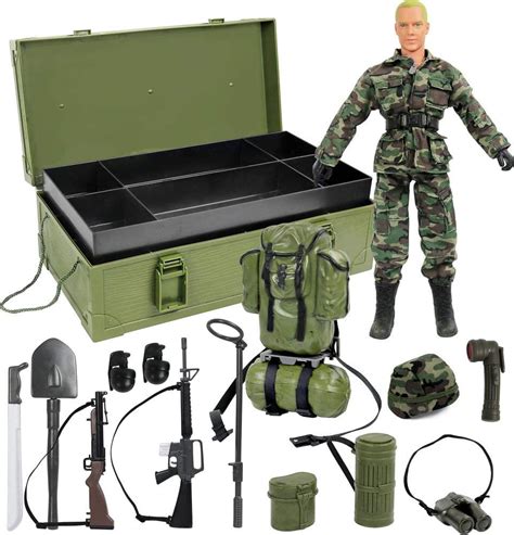 Military Adventure Action Figures Click N Play Military Jumbo 12