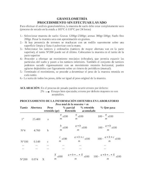 DOCX Pruebas De Laboratorio Granulometria Y Plasticidad DOKUMEN TIPS