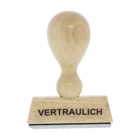 Lagertext Holzstempel Vertraulich X Mm Stempel Fabrik De