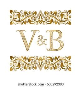 V R Vintage Initials Logo Symbol Vector De Stock Libre De Regal As