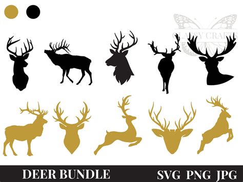 Reindeer Svg Bundle Reindeer Svg Christmas Svg Xmas Svg Png Files
