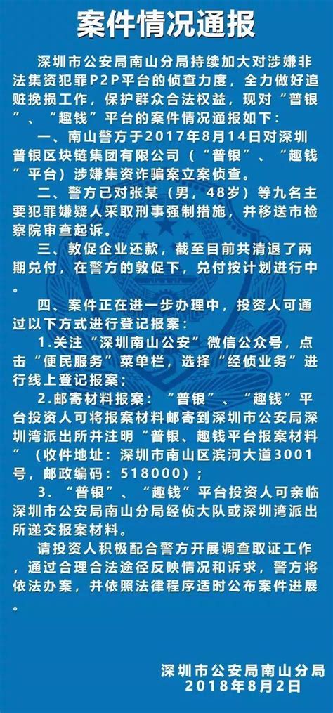 案情通报｜深圳经侦对多家涉嫌经济犯罪的p2p平台予以立案侦查，请仔细阅读并按照通报内指示有序进行报案！ 每日头条