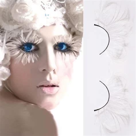 Amazon Dorisue White Lashes Halloween Eyelashes Double Lip White