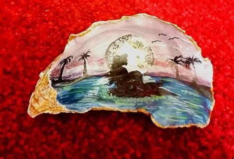 Hand Painted Oyster Shells Etsy