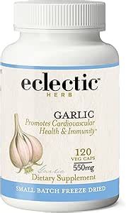 Amazon Eclectic Institute Raw Freeze Dried Non Gmo Garlic Capsules