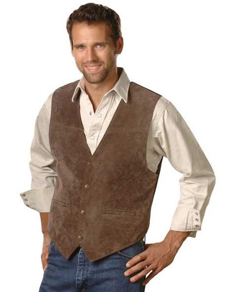 Mens Western And Cowboy Vests Wool Suede Sheplers