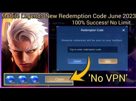 6 ML Redeem Code Today June 15 2023 No VPN No Limit All New Mobile