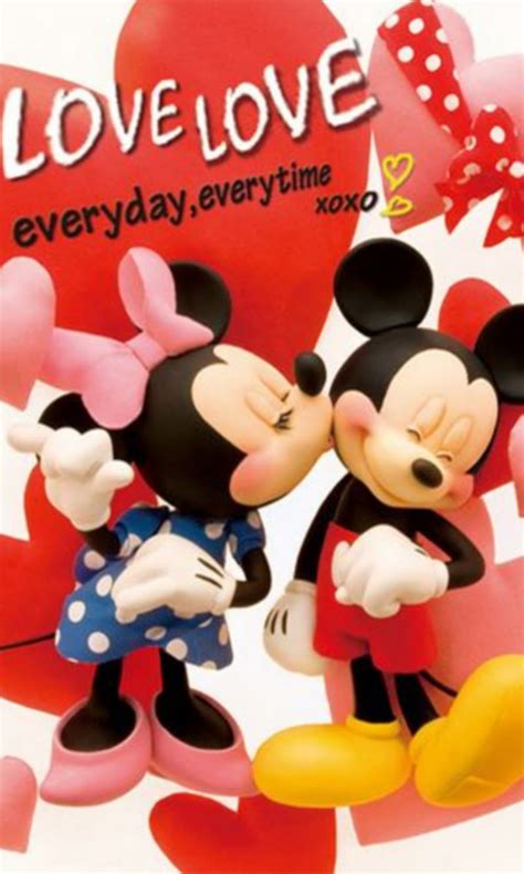 Mickey And Minnie Mouse Kissing Wallpaper