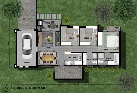 3 Bedroom House Plan Layout