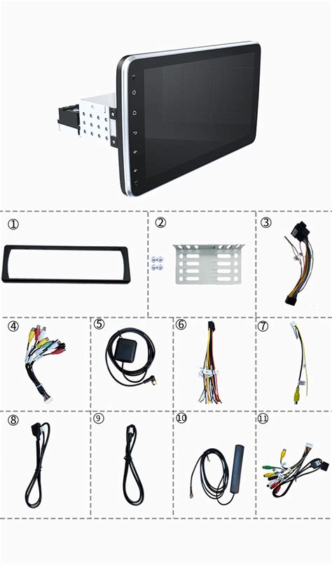 Grandnavi 10 Inch Multimedia Single Din Android Car Stereo Audio Retractable 1 Din Car Radio