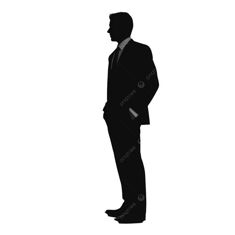 Man In Suit Silhouette Isolated Man Suit Silhouette Png Transparent