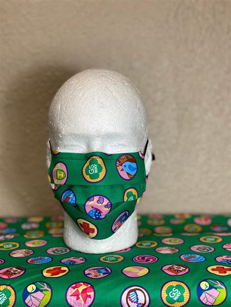 Girl Scouts Face Mask With Nose Wire Elastic With Adjustable Etsy