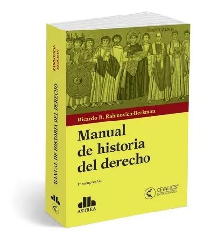 Manual De Historia Del Derecho MercadoLibre