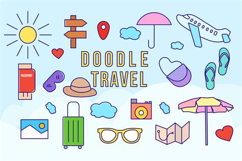 Doodles Traveling Graphic By Griyolabs · Creative Fabrica