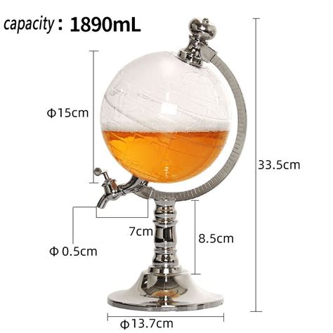 Globe Glas Dispenser Decanter Bar Accessoires Meta Grandado