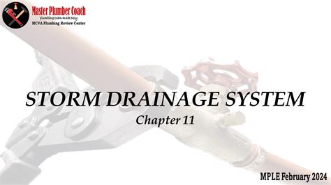 Chapter 11 – Storm Drainage System – MASTER PLUMBER COACH