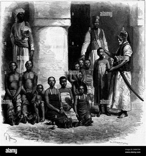 Slave Market Zanzibar 1864 Stock Photo Alamy