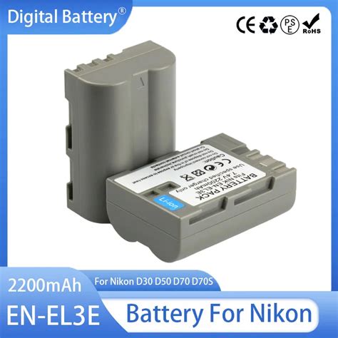 EN EL3E Battery 2200mAh Li Ion Rechargeable Battery For Nikon D30 D50