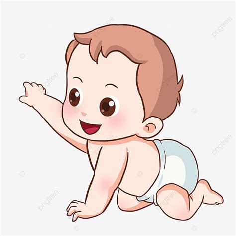 Kartun Bayi Merangkak Bahagia, Bayi, Anak Anak, Pakaian Balita PNG ...