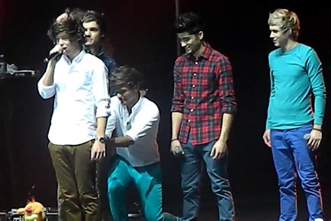 One Direction Members Pinch Harry Styles Butt Onstage