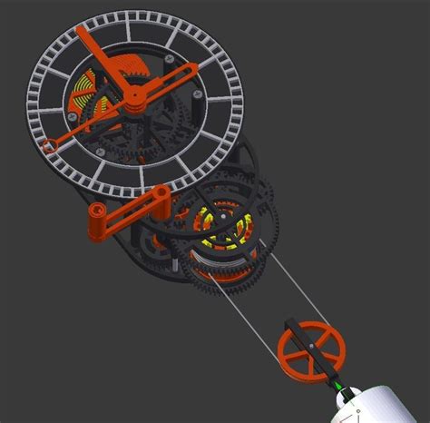 3d Printed Mechanical Clock With Anchor Escapement Stl Files By Tosch