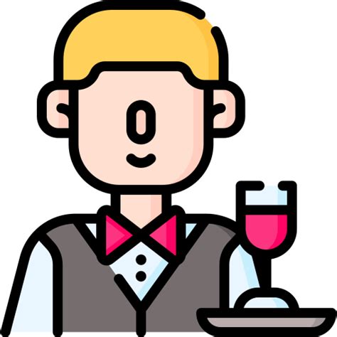 Waiter Special Lineal Color Icon