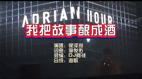 侯泽润《我把故事酿成酒》dj阿禄 Proghouse Ktv 导唱字幕 （备有伴奏视频） Youtube