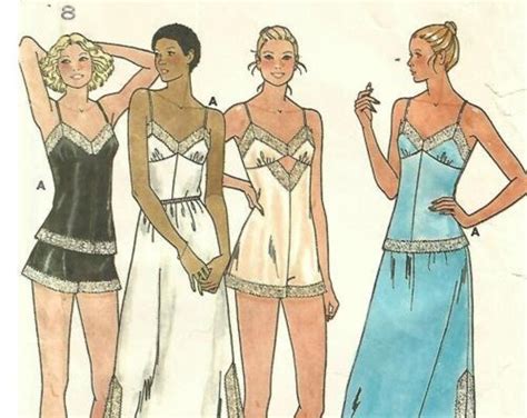 Butterick 6361 1980s Lingerie Camisole Shorts Tap Panties Bodysuit