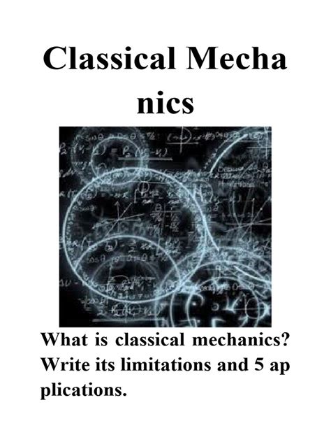 Classical Mechanics | PDF | Mechanics | Force