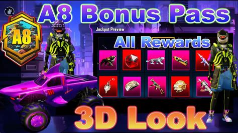 A8 Bonus Pass 1 To 60 Bp Detailed 3D ALL 3D Look Vehicle Skin