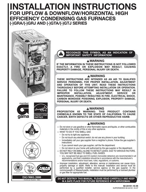 Rheem Criterion Ii Gas Furnace Manual Rheem