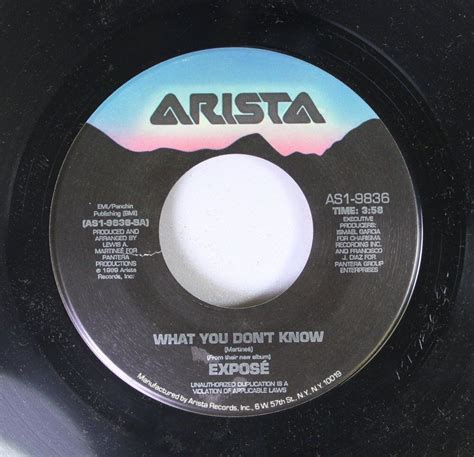 Pop 45 Expose What You Dont Know Walk Along With Me On Arista Ebay