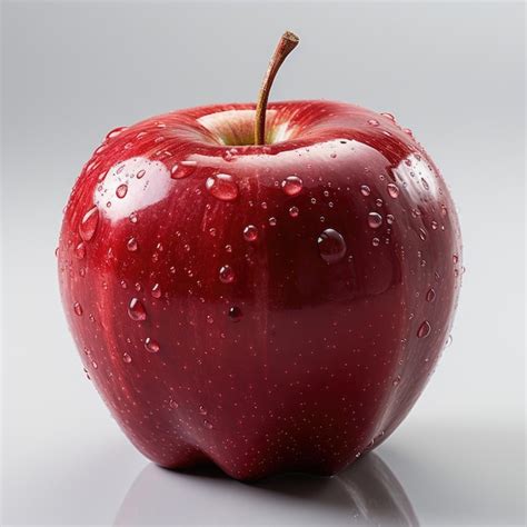 Premium Ai Image Ripe Red Apple Isolated