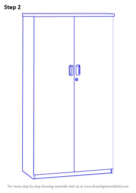 Step by Step How to Draw a Cupboard : DrawingTutorials101.com