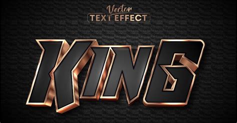 King - Dark Golden Style, Editable Text Effect, Font Style, Graphics ...