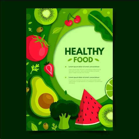 Free Vector Healthy Food Poster Template