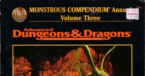 Monstrous Compendium Annual Volume Three RPG Item RPGGeek