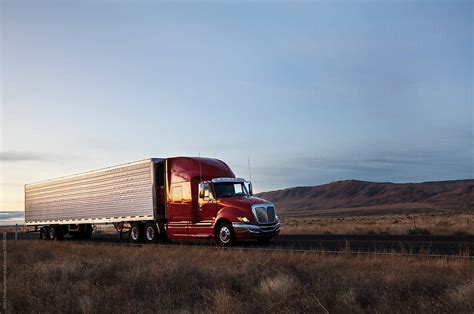 "Commercial Truck On Highway" by Stocksy Contributor "Walter And Deb ...