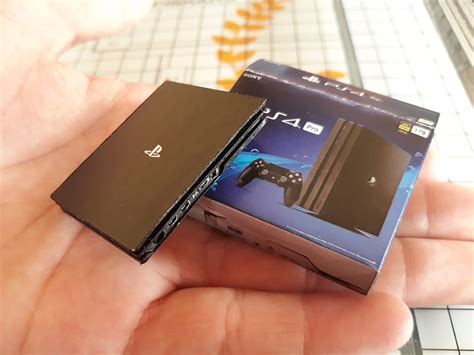 Miniature 3d Playstation 4 With Box Tiny Must Haves